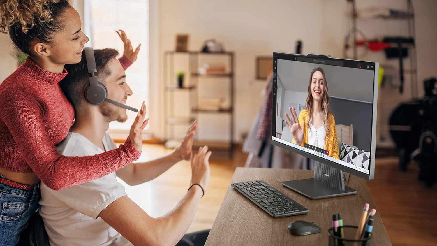 Lenovo IdeaCentre All-in-One Desktop Computer, 24" FHD Display, 6-core AMD Ryzen 5 7535HS, 16GB DDR5, 512GB SSD, Wi-Fi 6, HDMI in&Out, Wireless KB&Mouse, Windows 11 Home