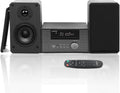 Home CD Stereo Shelf System,100W Hi-Fi Bookshelf Speskers System (with CD Player, FM Radio, Bluetooth 5.3, USB Playback, AUX-in, Headphone Jack, Remote Control, DSP-Tech