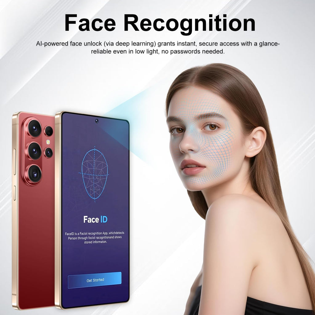 I26 Ultra Unlocked Phone: Built-in Stylus, 12GB+512GB, Snapdragon 8 Gen 3 | 108MP Camera & 6800mAh Battery | 5G Android 15 (Titanium Rosered)