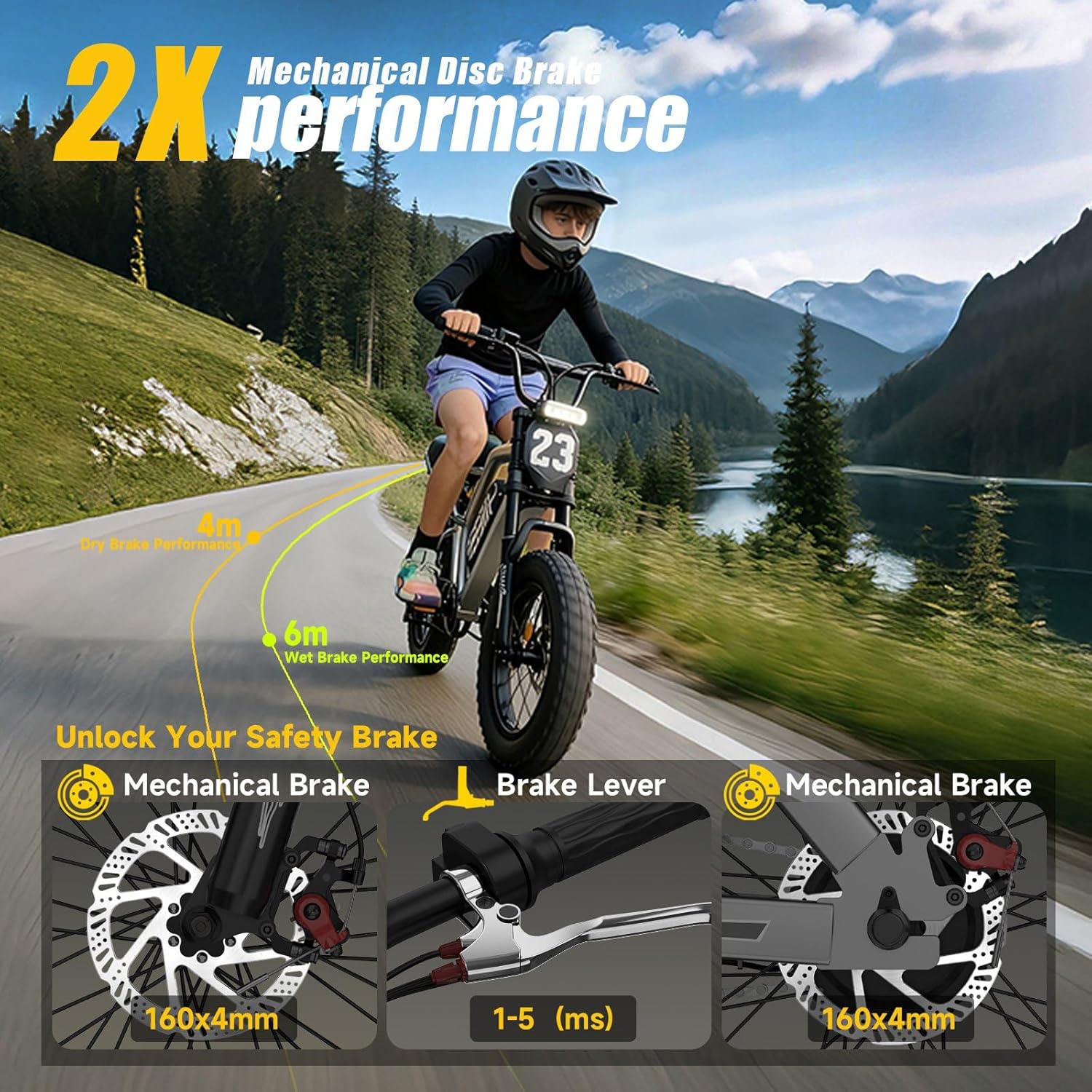 48/52V 15.6/25/40AH Fat Tire Electric Bike for Adults, UL2849 Certified 90% Pre-Assembled Folding E-Bike with Removable Battery & Cargo Rack