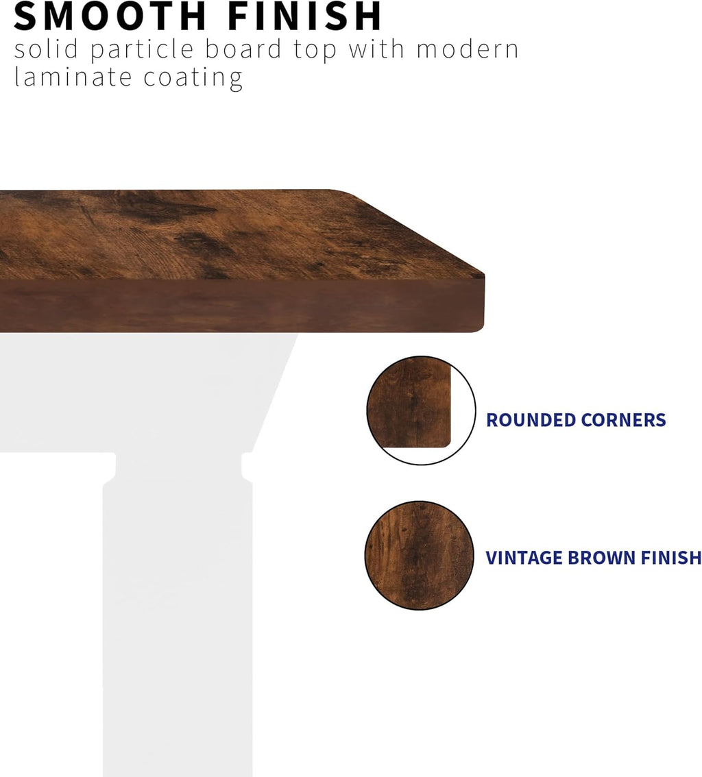 VIVO Universal 71 x 36 inch Table Top for Standard and Sit to Stand Height Adjustable Home and Office Desk Frames, Rustic Vintage Brown Extra-Wide Desktop, DESK-TOP72-36N