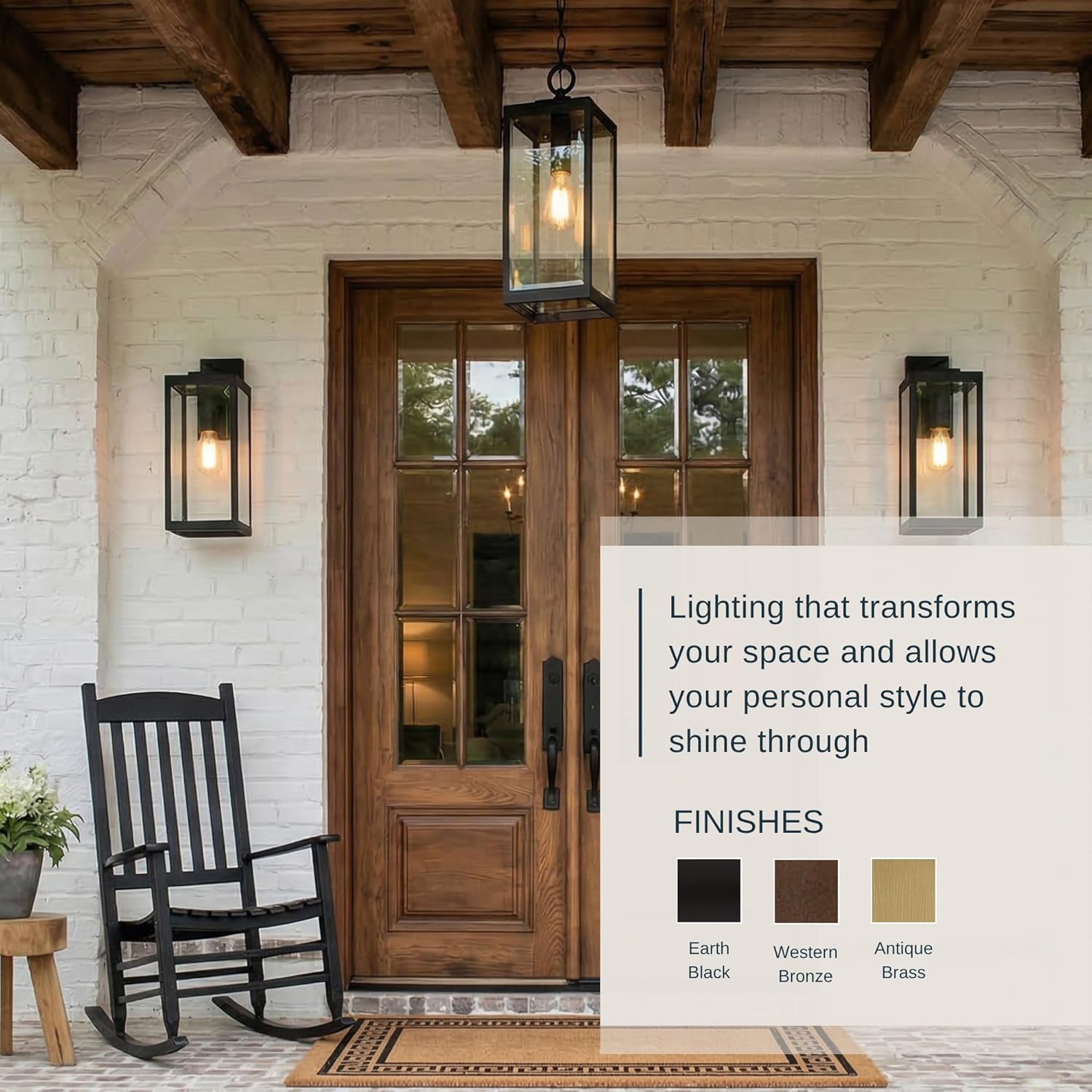 Quoizel Westover 17" Outdoor Wall Sconce, 1-Light Western Bronze with Clear Beveled Glass, E26 Base, Wet Rated
