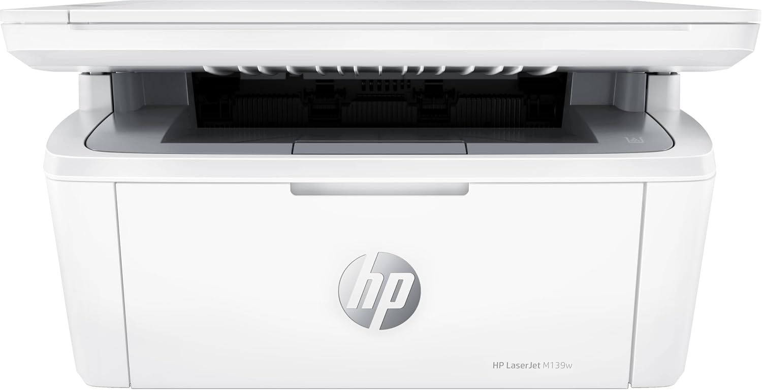 HP LaserJet MFP M139w Printer, for Small Office and Home Use, Print, Copy, Scan Wireless up to 19 ppm Black and White 600x600 dpi USB Auto-On/Off Tech (Renewed)