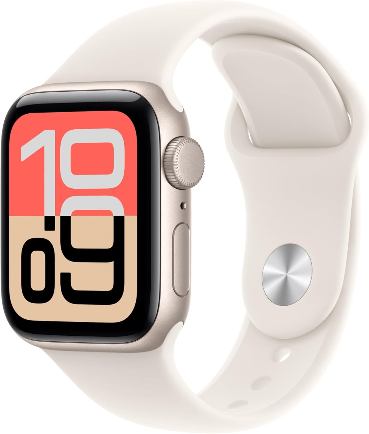 Apple Watch SE 3 GPS 40mm Smartwatch with Starlight Aluminum Case with Starlight Sport Band - S/M. Fitness and Sleep Trackers, Heart Rate Monitor, Always-On Display, Water Resistant