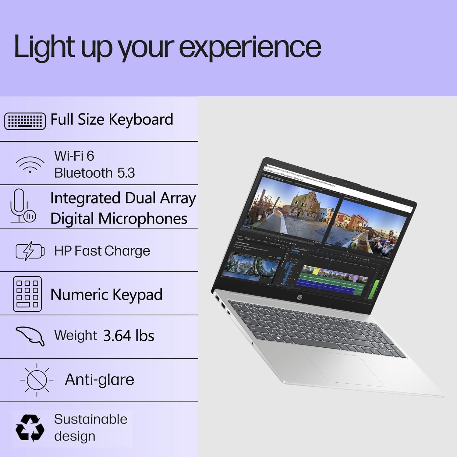 HP Pavilion 15.6 Laptop Computer for Daily Work & Student Home Study, Lifetime Office 365, Intel N100, 8GB RAM, 256GB SSD, Fast Charging, Long Battery Life, Windows 11 Home