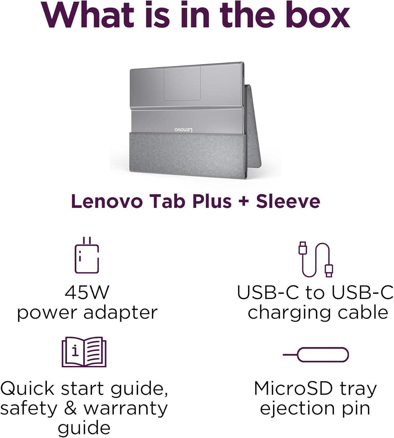 Lenovo Tab Plus - 2024 - Premium Entertainment Tablet - 8 JBL® Speakers - 11.5" 2K LCD Touch Display - 8GB Memory - 128GB Storage - MediaTek™ Helio G99 - Folio Case Included - Luna Grey