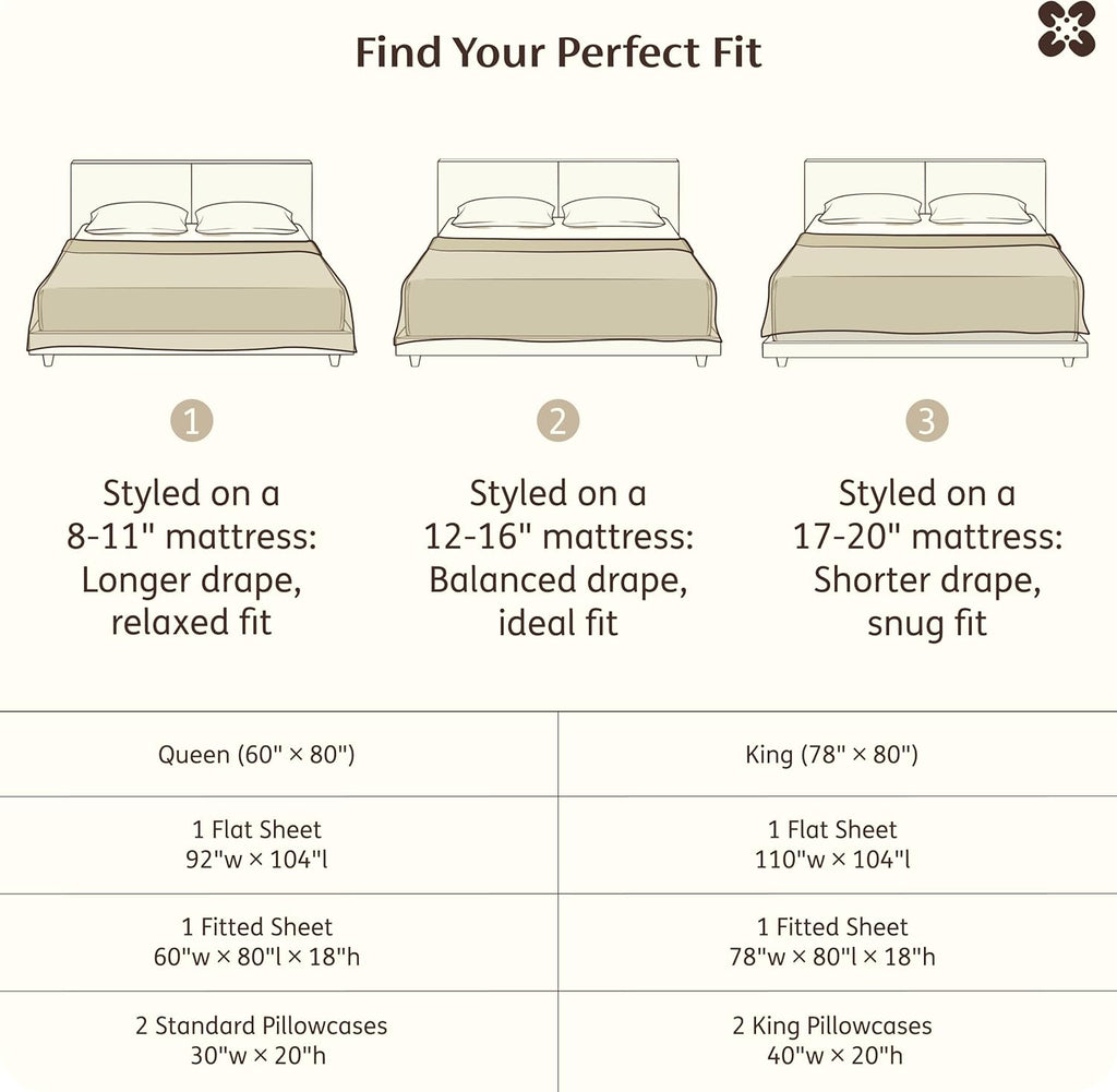 Bedsure 100% Giza Egyptian Cotton Sheets King Size - Luxury Hotel Sheets 18 Inches Deep Pocket with 4 Corner Straps, PureWoven Soft & Beathable Sateen Weave Bedsheets (White, King)