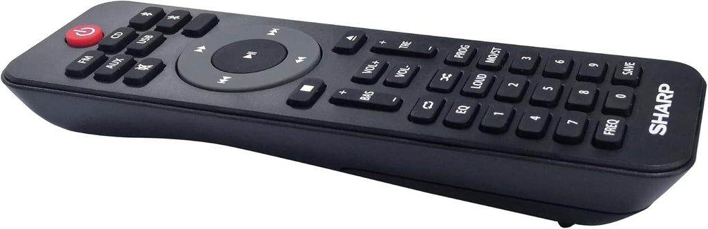 Sharp XL-B512 Micro Component Wireless Bluetooth Audio Streaming & CD Player Wood Speaker System + Remote, USB Port, MP3 Playback, FM Stereo Digital Tuner, Aux Input, Black Oak