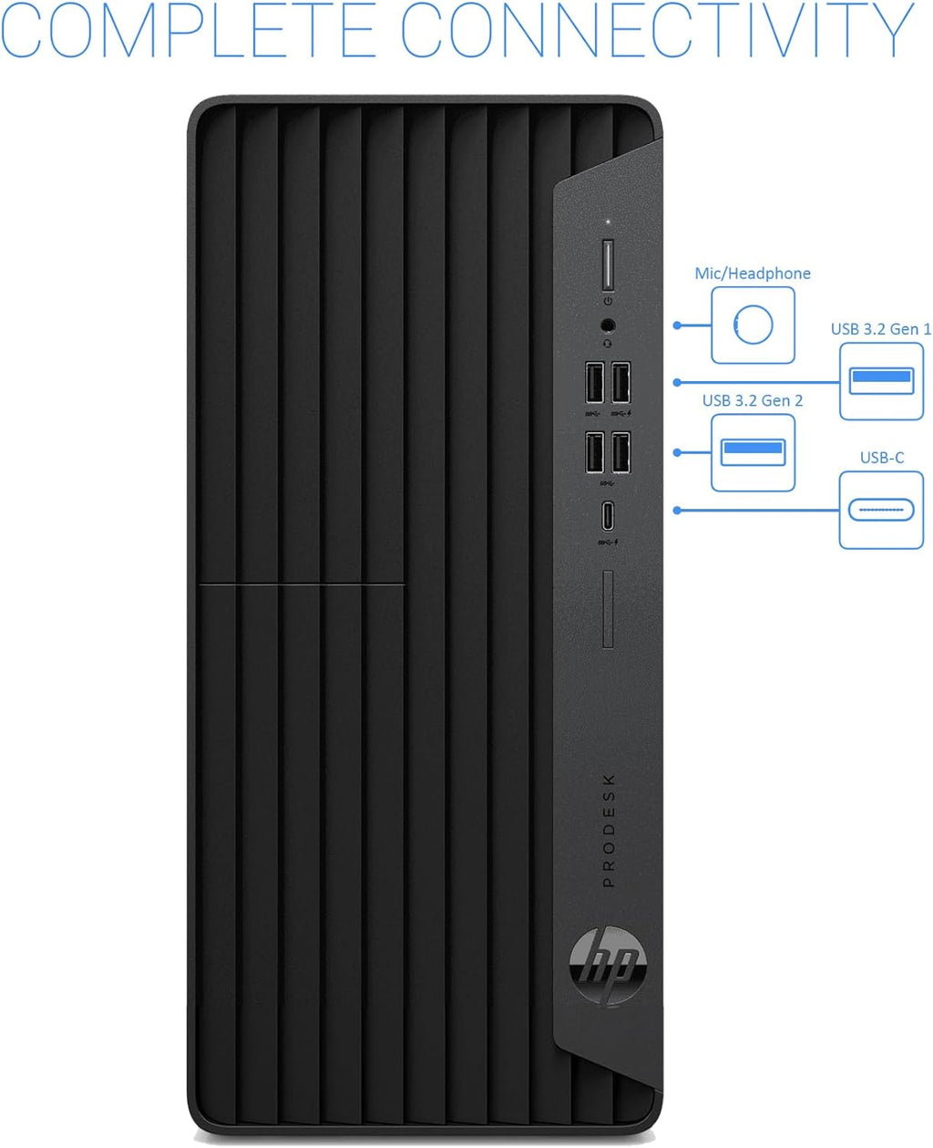 HP Desktop Computer Tower PC, Intel i5-10400F, (16GB DDR4 RAM, 1TB PCIe SSD), WiFi Adapter, Keyboard & Mouse Included, Slience Design for Home use& Student Daily Study, Windows 11 Pro, Jet Black