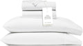 BOLL & BRANCH Signature Hemmed Sheet Set - King, White - Luxury 100% Organic Cotton - Includes 1 Flat, 1 Fitted, 2 Pillowcases - Buttery Soft