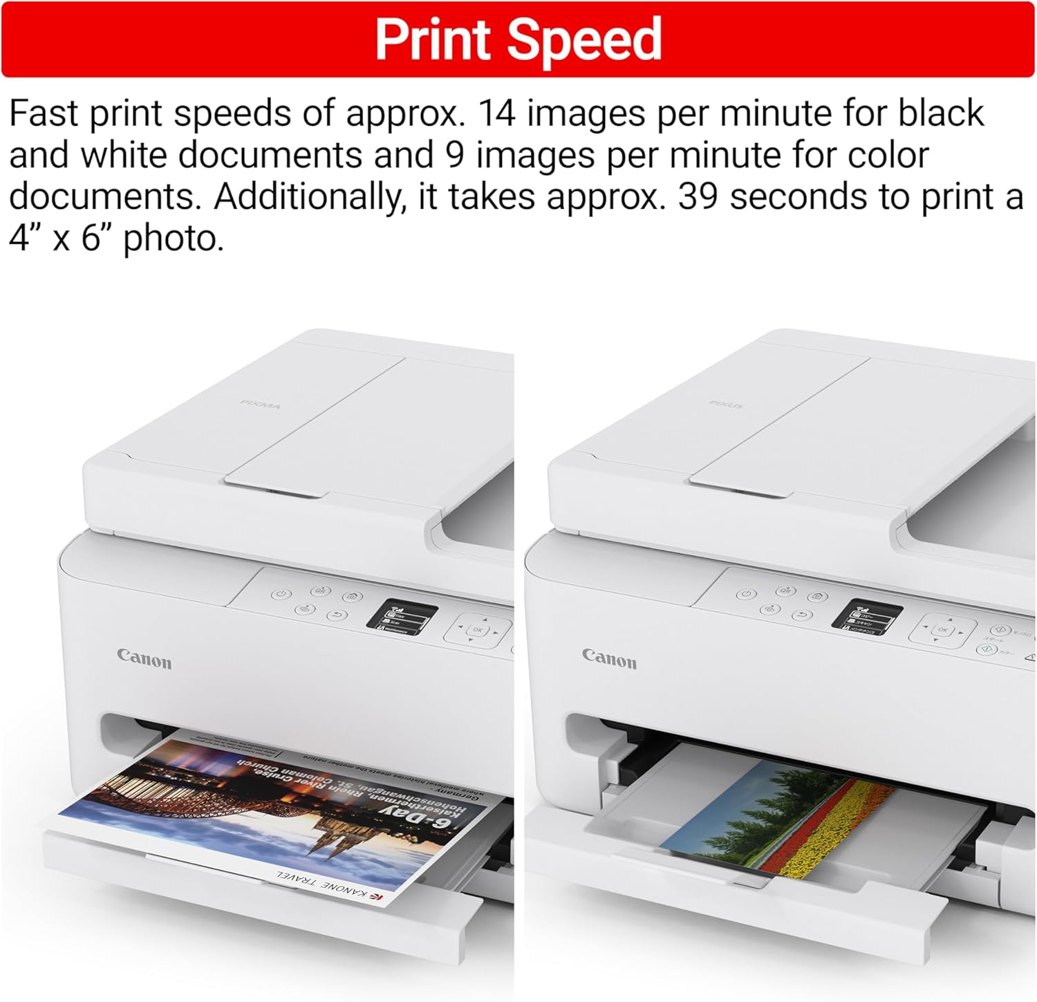 Canon PIXMA TR7120 Wireless Color Inkjet Printer for Duplex Printing, White – Home Printer with Copier/Scanner, Auto Document Feeder, Compact Design, Intuitive Control Panel