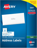 Avery Address Labels for Copiers 1" x 2-13/16", 16,500 White Labels (5351)