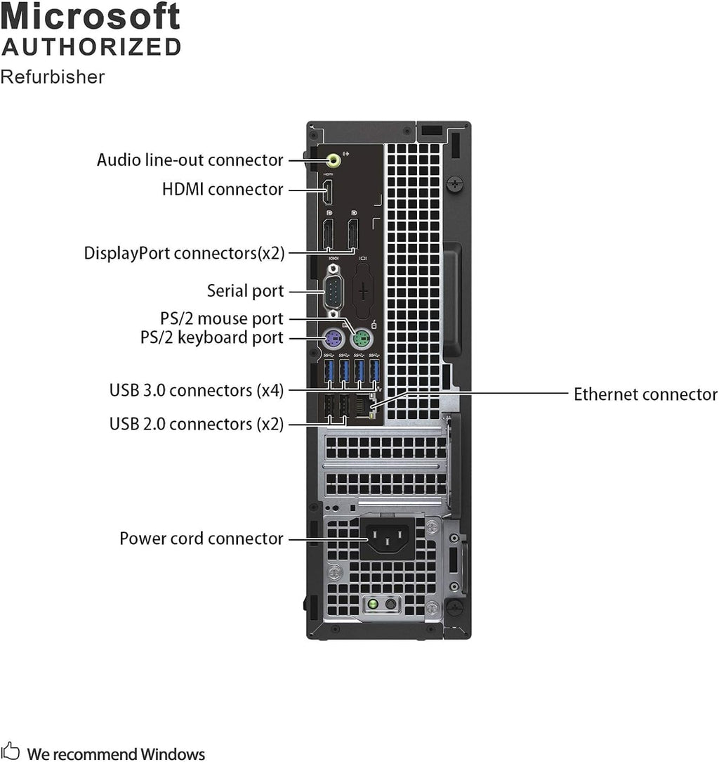 Dell Optiplex 5040 SFF Computer Desktop PC and Monitor 24" 1080p, Intel Core i5-6500, 8GB RAM, 256GB SSD, Wired Keyboard & Mouse, Displayport, WiFi, BT, Windows 11 Pro (Renewed)