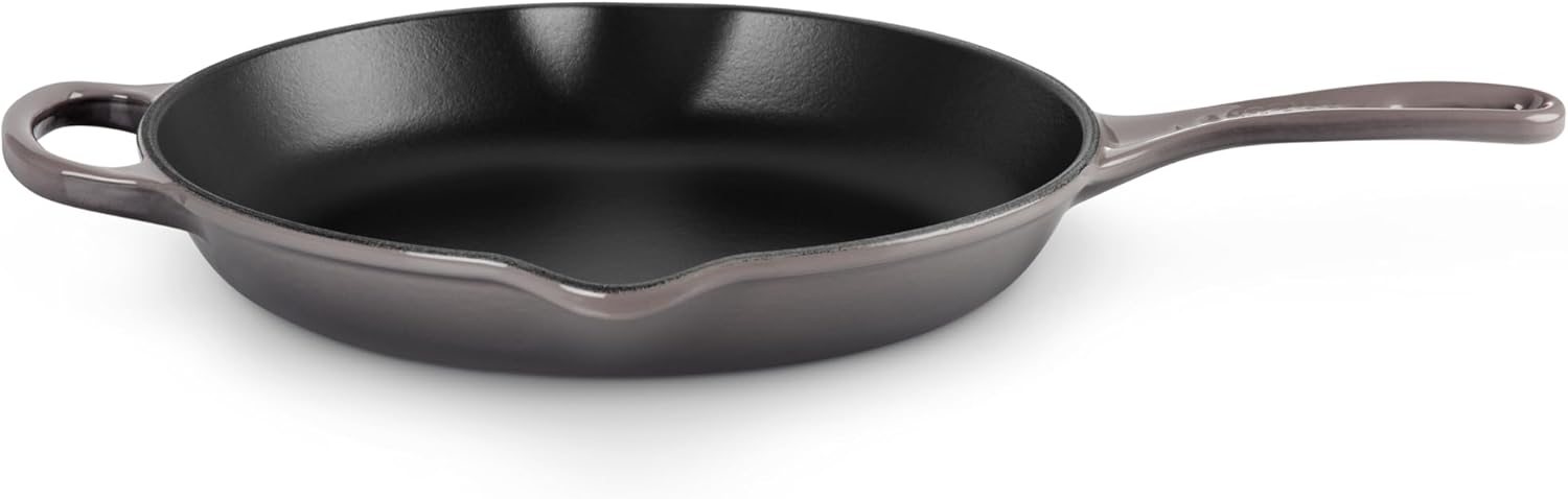 Le Creuset Enameled Cast Iron Signature Iron Handle Skillet, 10.25", Oyster