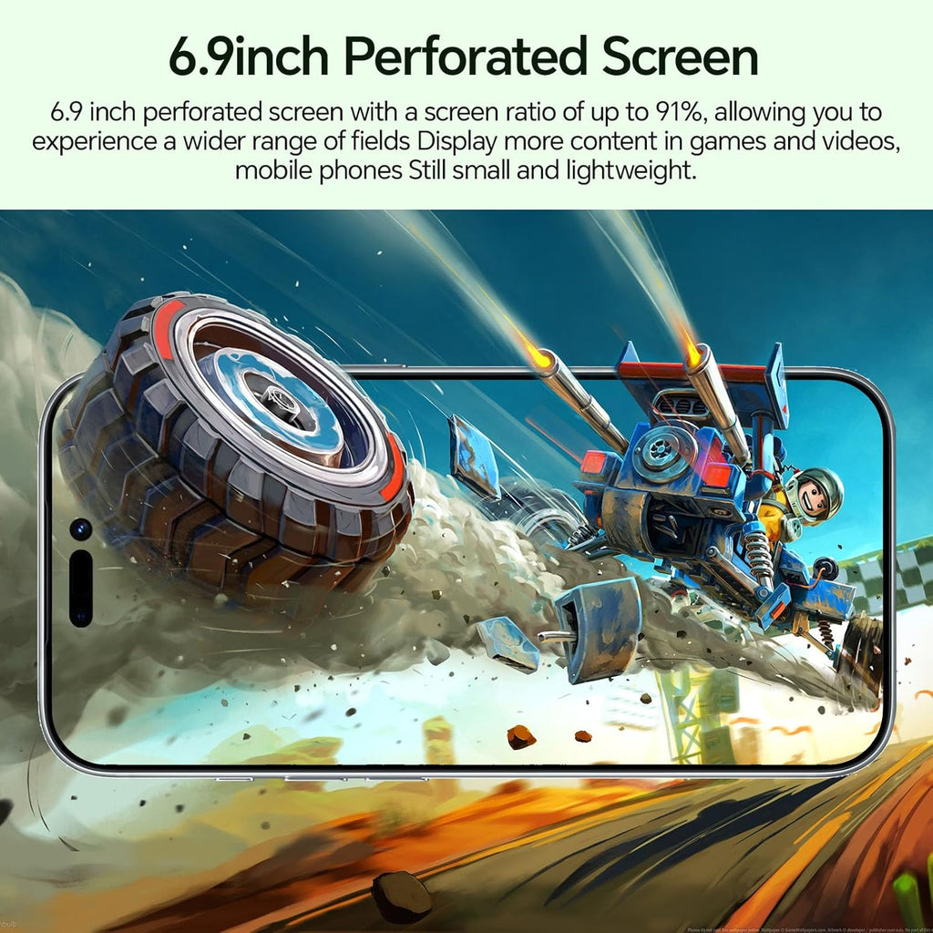Unlocked L17PROMAX Ultra Cell Phones with 5000mAh Battery,Android 15 Snapdragon 888 Phone,16GB RAM+512GB ROM,32MP+104MP Camera, 3040 * 1440 HD 6.9'' Screen /5G/Dual SIM/GPS/WiFi(Silvery)