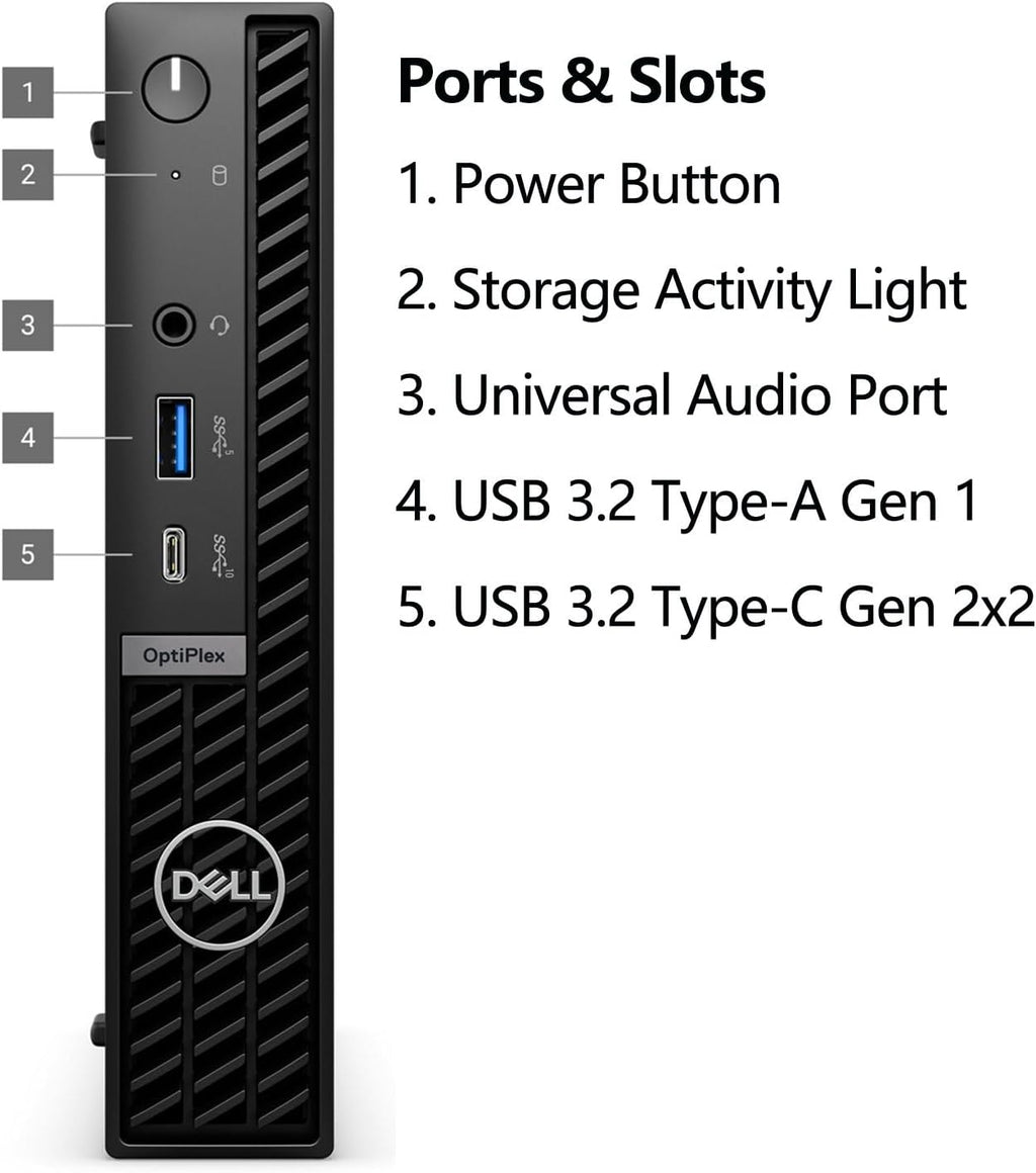 Dell 2026 OptiPlex 7010 Compact Mini Desktop Computer for Office & Home, Lifetime Office 365, Copilot AI, 16GB DDR5 RAM, 256GB PCIe SSD, WiFi 6E, Triple 4K Display, Windows 11 Pro