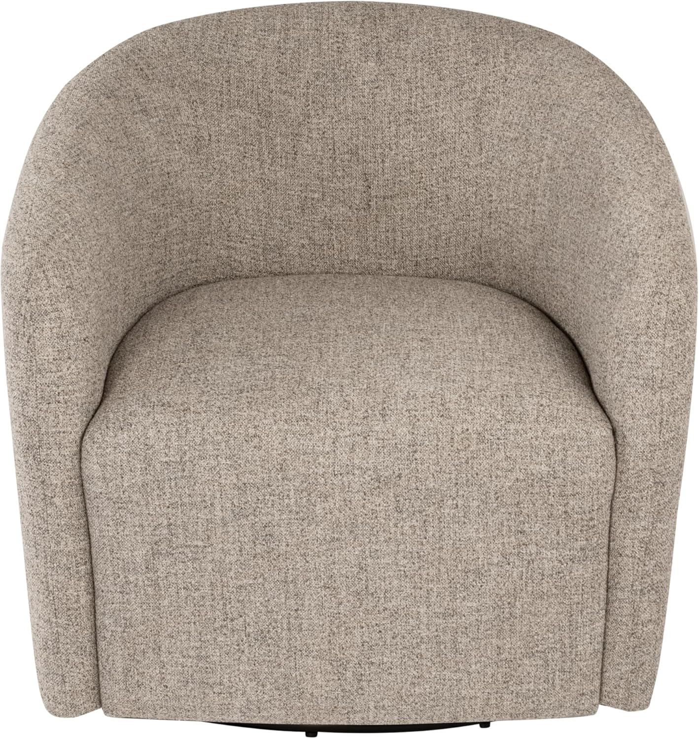 HomePop Upholstered Swivel Accent Chair, Modern Barrel Chair with 360° Swivel Base, Midtone Gray Fabric for Living Room, Bedroom, or Office
