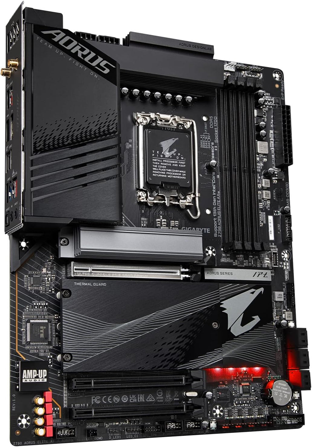 GIGABYTE Z790 AORUS Elite AX LGA 1700 ATX Motherboard, Support Intel Core 14th/13th/12th Gen, DDR5, 16+1+2 Power Phase, 4X M.2, PCIe 5.0, USB-C 3.2, WIFI6E, 2.5GbE, Q-Flash, EZ-Latch, RGB Fusion