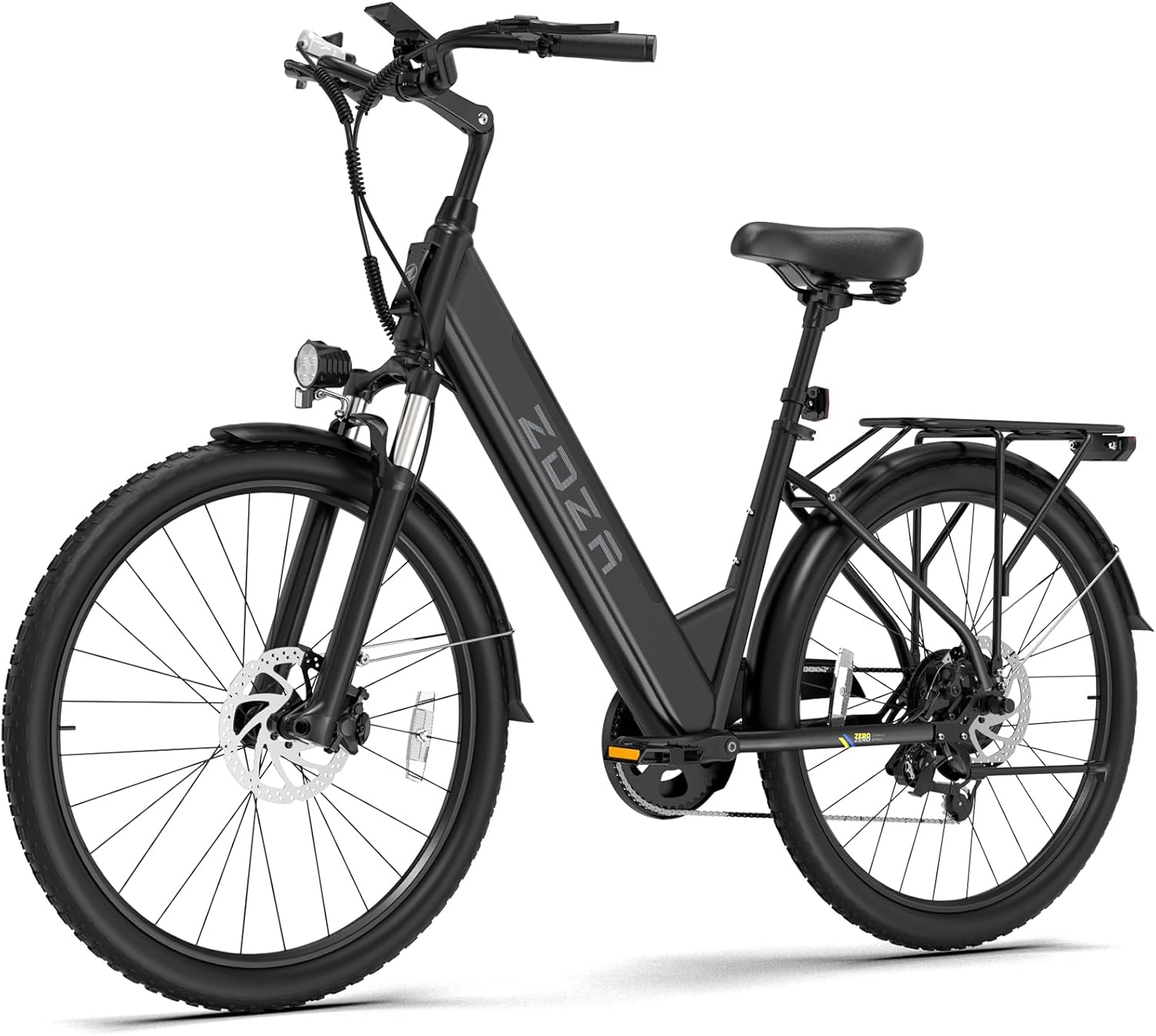 ZDZA Electric Bike for Adults, 1000W Peak Motor, 60 Miles 22Mph Electric Bike, 26" Commuter E Bikes with 48V 10.4Ah Removable Battery, Step-Thru Ebike, Adjustable Stem, 7-Speed & Front Suspension