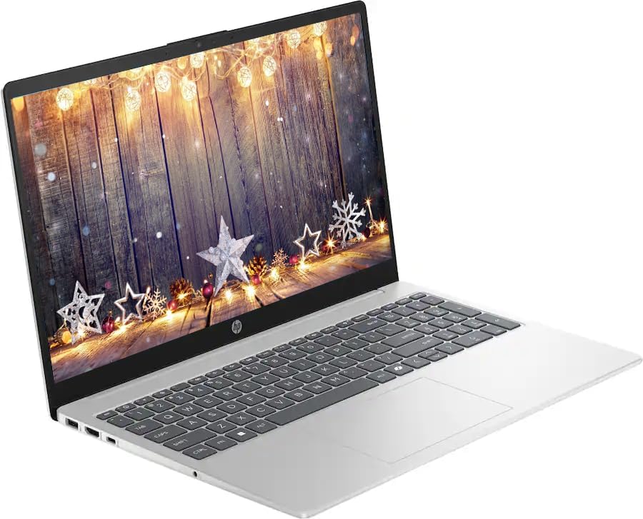 HP 15.6" Business Laptop with Microsoft Office 365 with Copliot AI, Quad-Cores Intel Processor, Windows 11, PLUSERA Earphones, Natural Silver (Natural Silver, 16GB RAM)