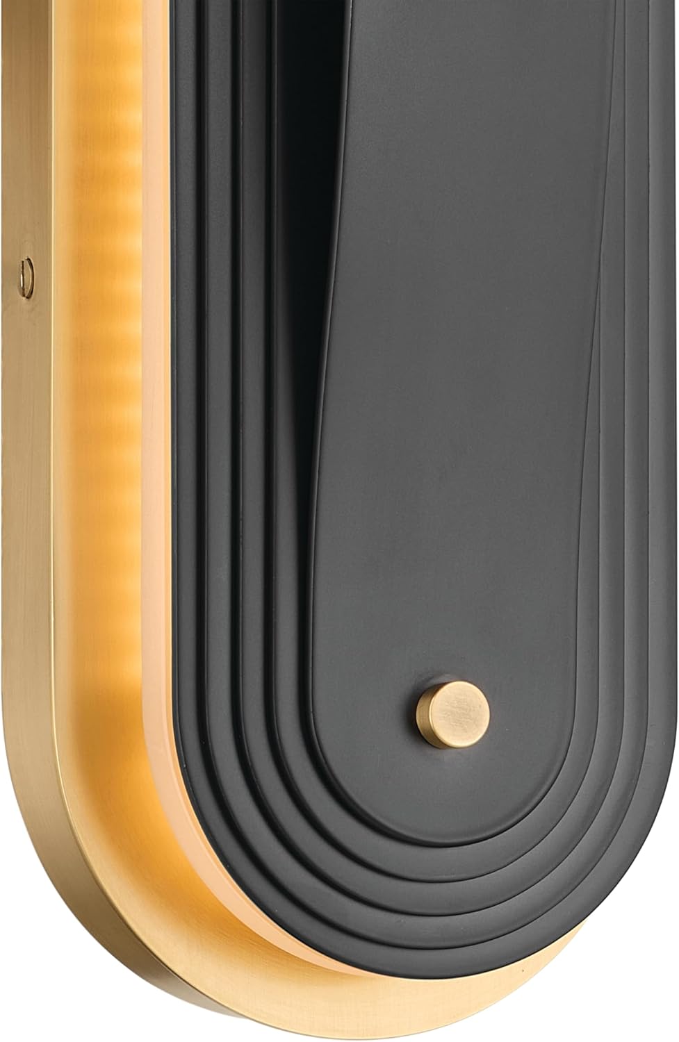 Kichler Tauri 17.5 Inch Modern Medium LED Sconce Wall Light, in Lacquered Brass, Wall Mount Vertically or Horizontally, (17.5" H x 5.25" W), 52810LBRLED