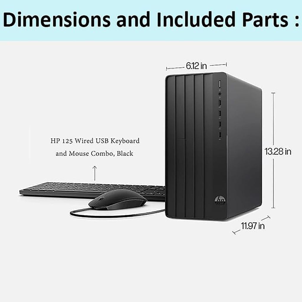 HP Business Desktop Tower 290 G9 Computer| Intel 13th Gen Quad-Core| 16GB DDR4 | 512GB SSD | Lifetime Office 365 | WiFi Adapter | Complete Setup | Keyboard Included | Windows 11 Home | 2026 Pro Tower