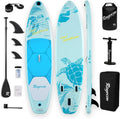 Inflatable Stand Up Paddle Board 11'×34" Extra Wide SUP, Ultra-Stable for Adults & Dog, 450lbs, Dual Chamber Pump, Fiberglass Paddle, Military Grade Dual Layer