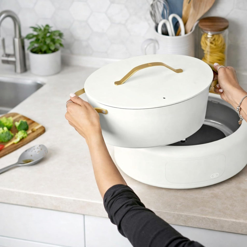 Slow Cook 6 Quart Electric Multi Cooker 10 in 1 with Programmable Touch Display, Slow Cook Sear Steam