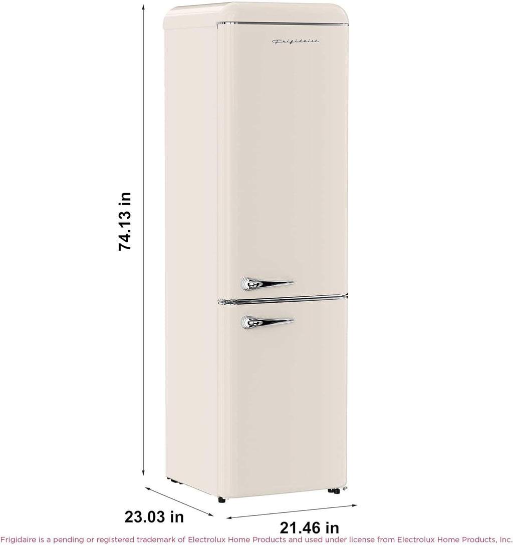 Frigidaire Retro 9.2 Cubic Foot Fridge with Bottom Mount Freezer, 9.2 cu. ft, Vanilla