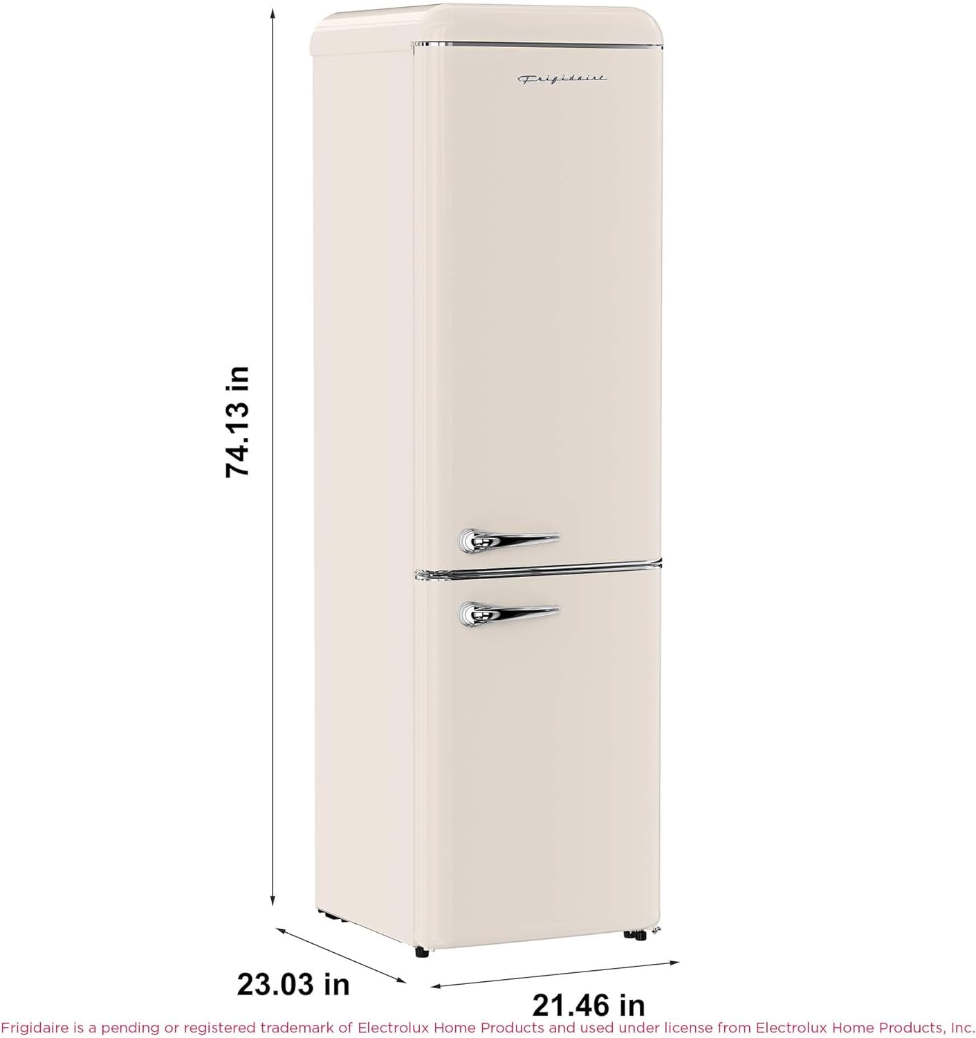 Frigidaire Retro 9.2 Cubic Foot Fridge with Bottom Mount Freezer, 9.2 cu. ft, Vanilla