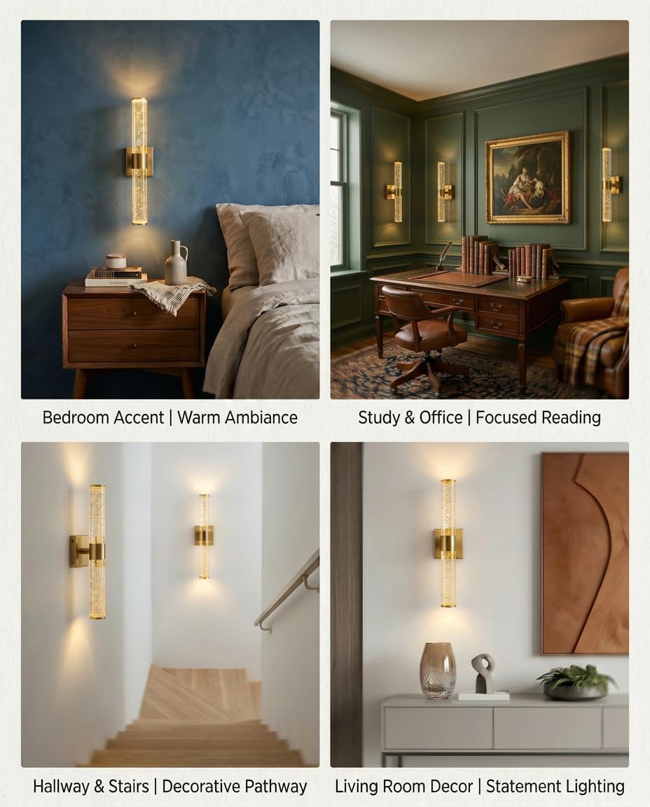 Wall Sconces Set of Two,Guwikou Battery Operated Wall Sconce with 16000mAh Large Capacity,Smart Auto-Off,Rechargeable Wall Lights with 30ft Control rang for Bedroom, Living Room,Bathroom,15.8- Inch