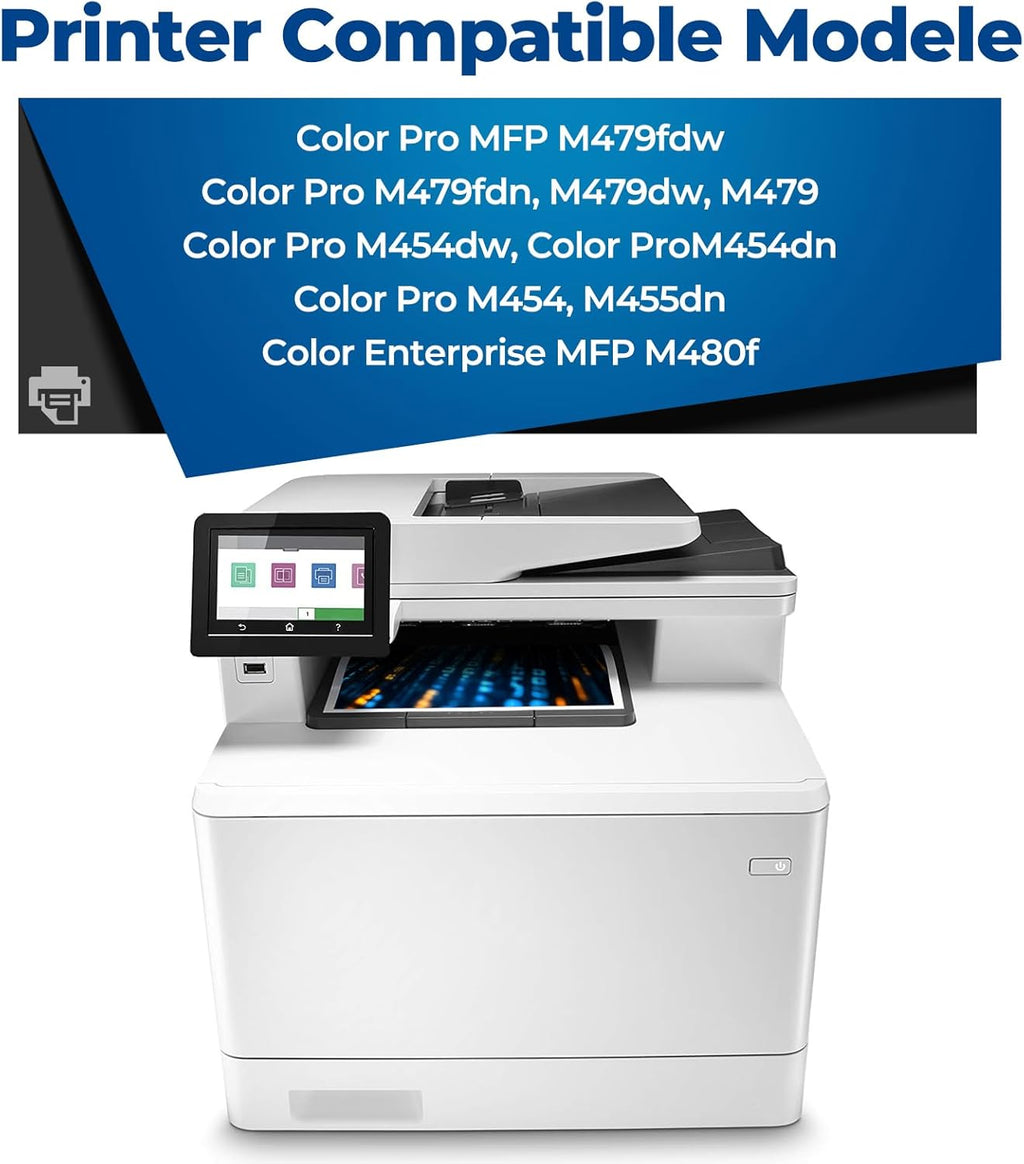414A Toner Replacement Pro MFP M454dw M479fdw for HP 414A 414X Toner W2020A W2020X Works for Pro M479fdn M454dn M479 M454 Printer 4Pack(with Chip)