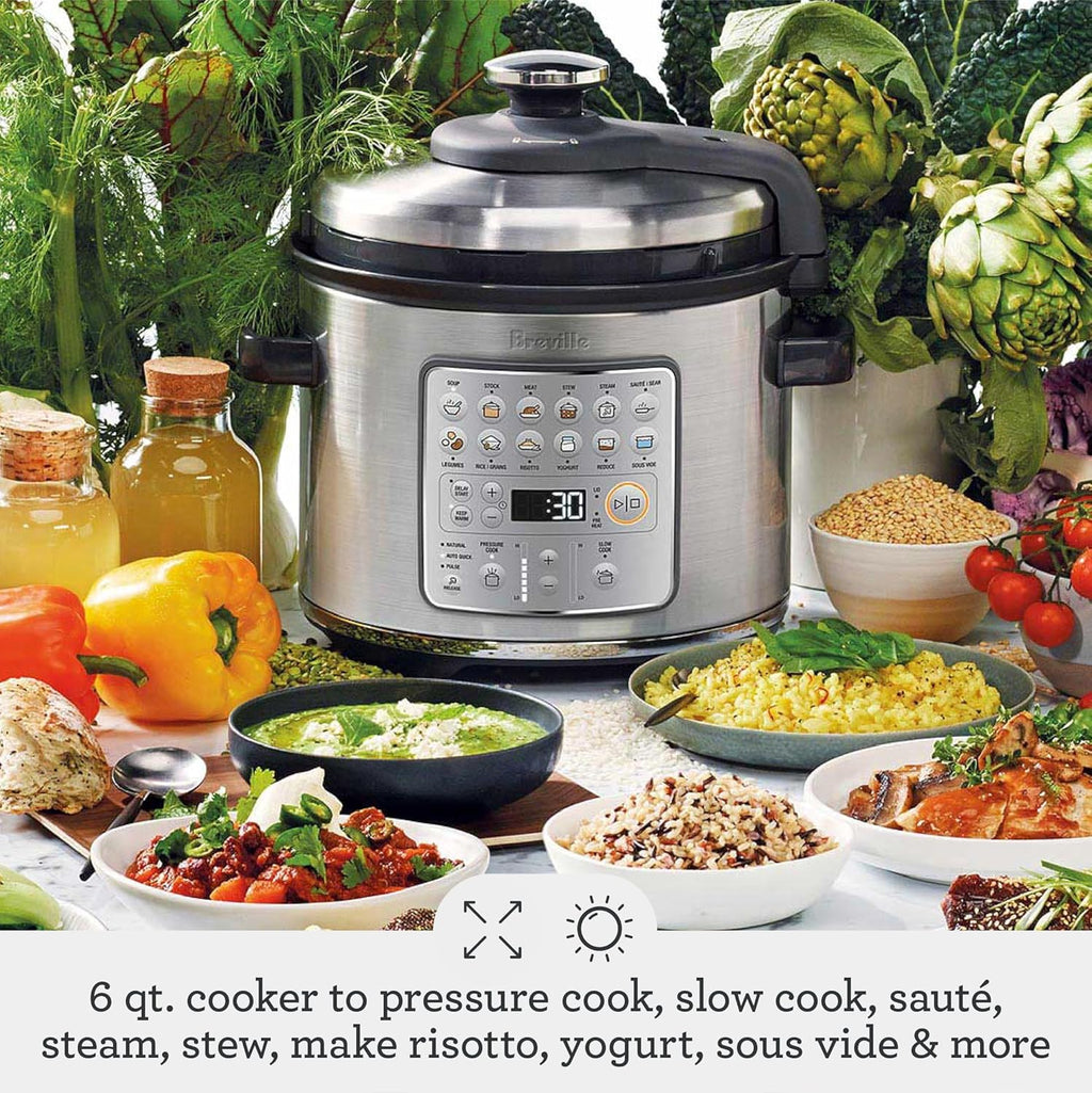 Breville Fast Slow Go Pressure Cooker BPR680BSS, Brushed Stainless Steel