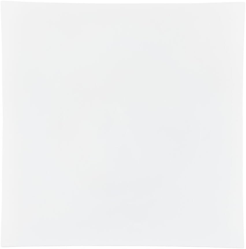 EcoQuality 13" inch Flat Square Charger White Plastic Plates - China Like Party Plates, Heavy Duty Large Disposable Dinner Salad Plate Weddings, Serveware, Baby Showers, Anniversaries, Events (40)
