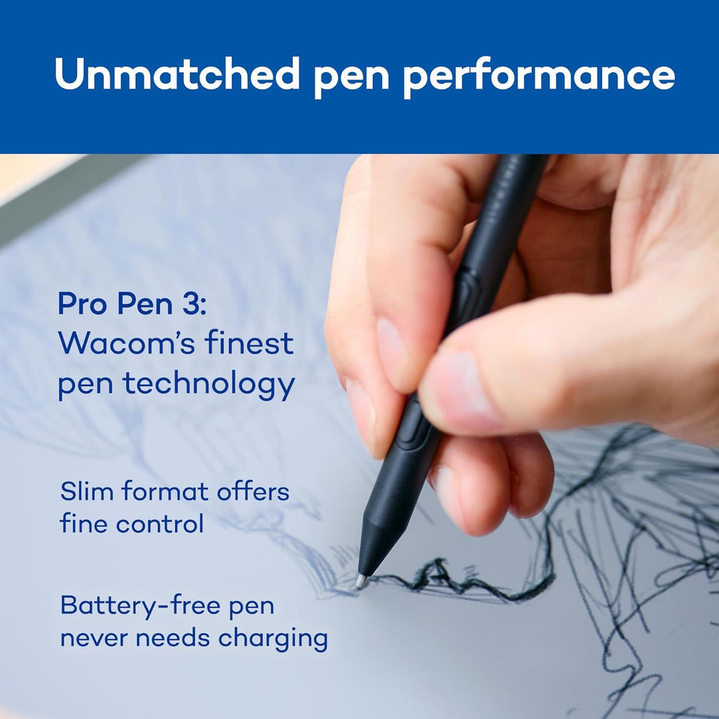 Wacom MovinkPad Pro 14, Android Mobile Drawing Tablet, 14" OLED No Computer Needed, Battery-Free Slim Pro Pen 3, 12GB RAM/256GB Storage, Anti-Glare Matte Screen, All-In-One Portable Digital Art Tablet