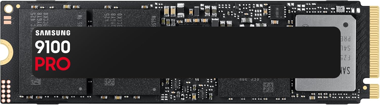 Samsung SSD 9100 PRO 2TB, PCIe 5.0x4 M.2 2280, Seq. Read Speeds Up to 14,700MB/s, Best for AI Computing, Gaming and Heavy Duty Workstations (MZ VAP2T0B/AM)