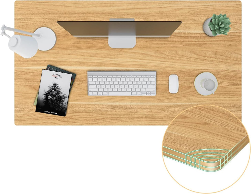 SANODESK Whole-Piece Particle Board Table Top for Standing Desk and Home Office Desk DIY, 55x28x1 Inch Maple Desk Top