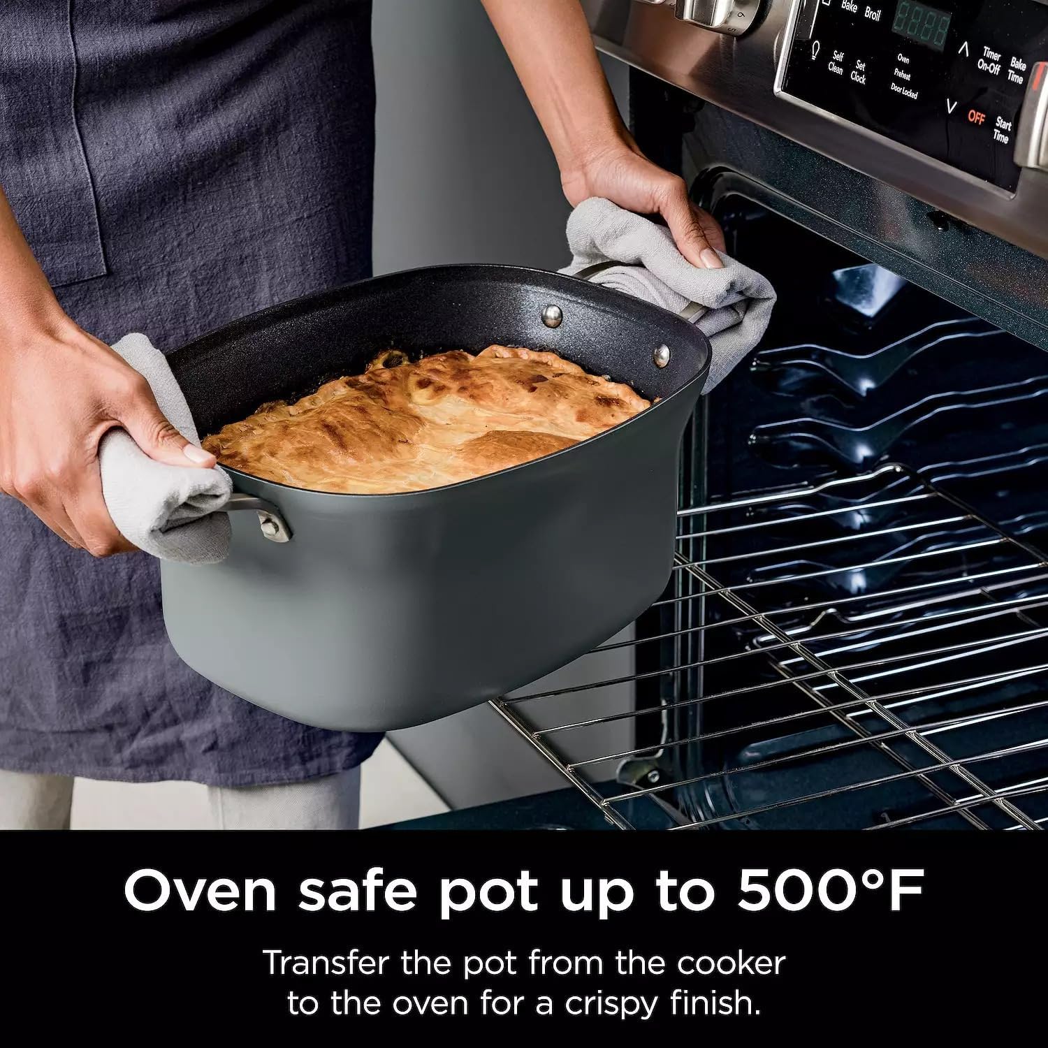 Ninja MC1001H Foodi PossibleCooker PRO 8.5 Quart Multi-Cooker, 8-in-1 Slow Cooker, Pressure Cooker, Dutch Oven & More, Glass Lid & Integrated Spoon, Nonstick, Oven Safe to 500°F, Charcoal (Renewed)
