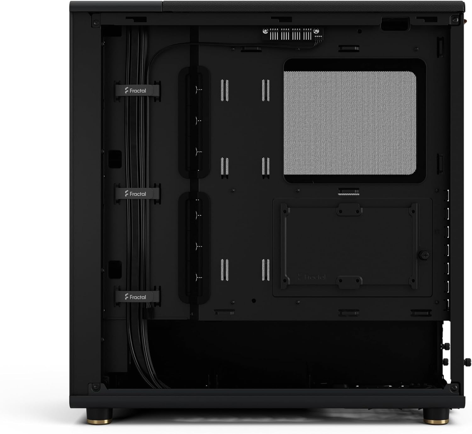 Fractal Design North - Genuine Walnut Wood Front - Mesh Side Panels - Two 140mm Aspect PWM Fans Included - Type C USB - ATX Airflow Mid Tower PC Gaming Case,Charcoal Black