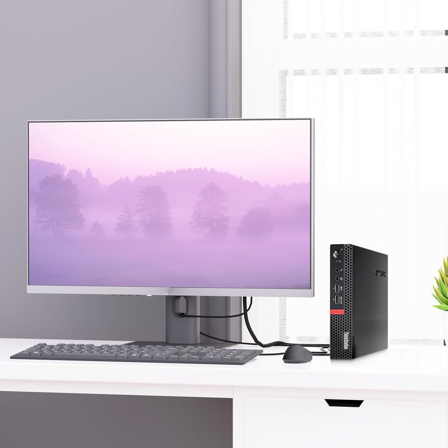 Lenovo ThinkStation P320 Mini PC - Intel Core i7-7700T - 16GB DDR4 RAM - 512GB NVMe SSD - Wi-Fi - Windows 11 Pro - NVIDIA Quadro P600 GPU - Tiny Desktop - Compact Business Desktop (Renewed)