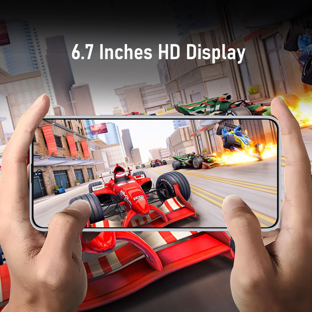 Unlocked Phone C20 PRO Android Cell Phone 8GB+256GB 13MP+50MP Camera, 6800mAh Large Battery, Unique Appearance Design, 4G Dual SIM (White)