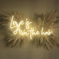 Love is in the Hair Neon Sign 23 inches LED Hair Salon Lights Up Neon Signs Business Wall Decor for Beauty Salon Barber Shop Hair Room