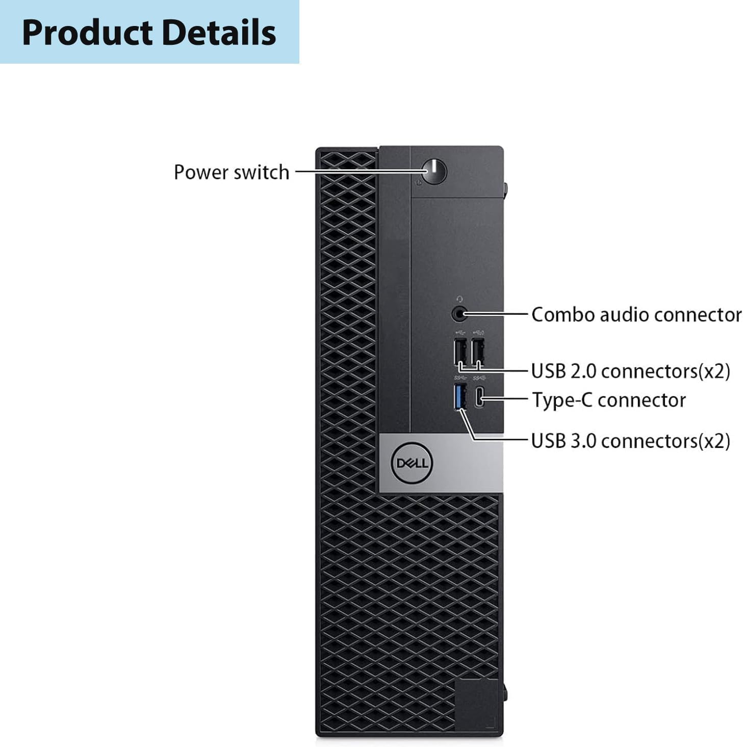 Dell Optiplex 7050 SFF Desktop Computer PC | Core i5-6500T | 8 GB DDR4 RAM | 256 GB SSD | USB WiFi + Bluetooth | Windows 11 Pro | Keyboard & Mouse(Renewed)