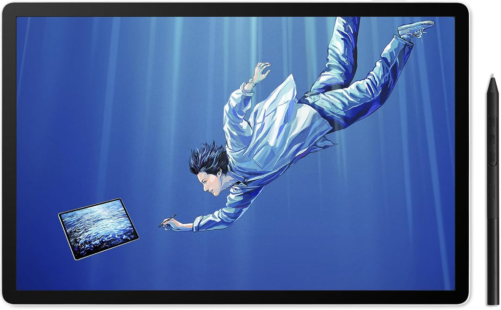 Wacom MovinkPad Pro 14, Android Mobile Drawing Tablet, 14" OLED No Computer Needed, Battery-Free Slim Pro Pen 3, 12GB RAM/256GB Storage, Anti-Glare Matte Screen, All-In-One Portable Digital Art Tablet