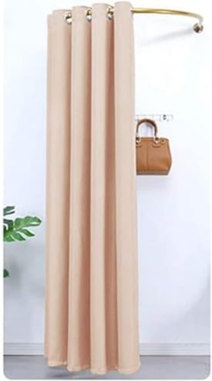 Metal Curtain Rod U-Shaped Shelf - Fitting Room Curtain Rod for Clothing Store Office Wedding Dress Shop Changing Room (Gold,100x100cm)