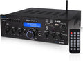Pyle Wireless Bluetooth Home Stereo Amplifier - Multi-Channel 200 Watt Power Amplifier Home Audio Receiver System w/HDMI, Optical/Phono/Coaxial, FM Radio, USB/SD, AUX, RCA, Mic in - Remote - PDA9HBU