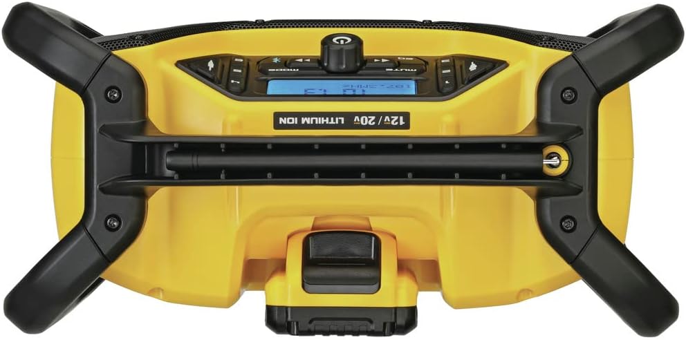 DEWALT 12V/20V MAX Portable Bluetooth Radio, Cordless, 100 ft Range, 3.5” Subwoofers, Jobsite (DCR028B)