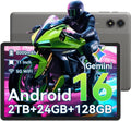 Tablet 11 Inch, Android 16 Tablet with Gemini AI, 24(6+128) GB RAM 128GB ROM Computer Tablets, Octa-Core Android Tablet with 8000mAh Battery for Work, Study, Travel & Gaming (Gray)