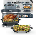 Ninja Crispi Pro 6-in-1 Glass Air Fryer | With Nontoxic, 6qt & 2.5qt Containers & Lids | Microwave, Freezer, Dishwasher Safe | 450°F Max Temp | 1800 Watt | Cyberspace | AS101CY