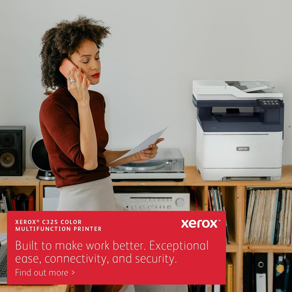 Xerox C325dni Wireless Color Laser All-in-One Printer – 35ppm High-Speed Printer Scanner Copier Fax, Cloud Ready, Wireless Printer for Laptop & Desktop